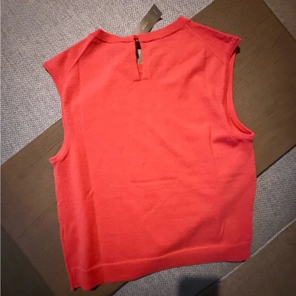 J. Crew Cashmere Coral Sleeveless Top - Picture 5 of 6